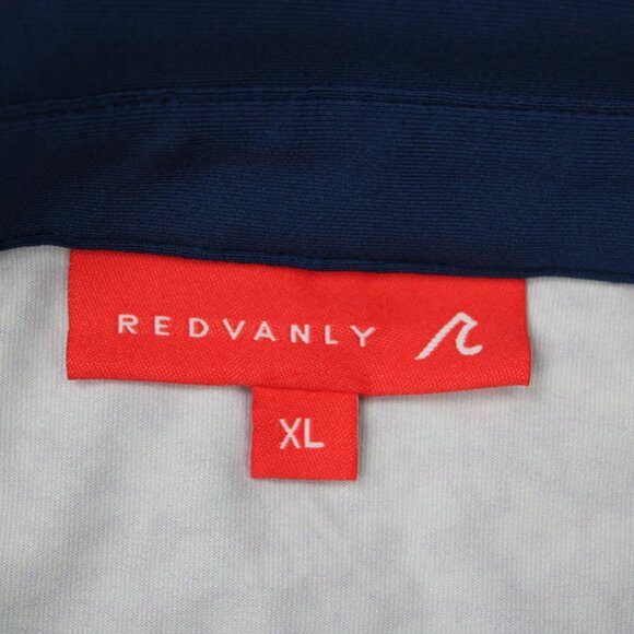 Redvanly Polo Shirt Mens XL Green Geometric Polyester Stretch S/S Pullover - Picture 7 of 12